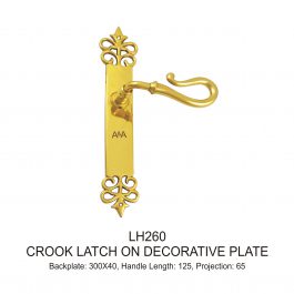 Crook Latch on Decorative Plate